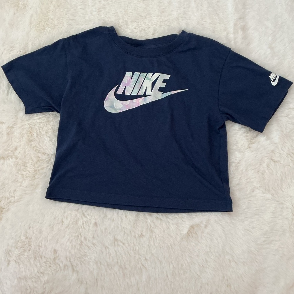 Nike Kids Dark Blue Tee with‎ Logo 5/6 M